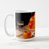 Stilleven, appels en kastanjes koffiemok (Links)