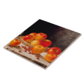 Stilleven, appels en kastanjes tegeltje (Zijkant)