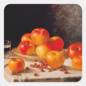 Stilleven, Appels en Kastanjes Vierkante Sticker (Voorkant)