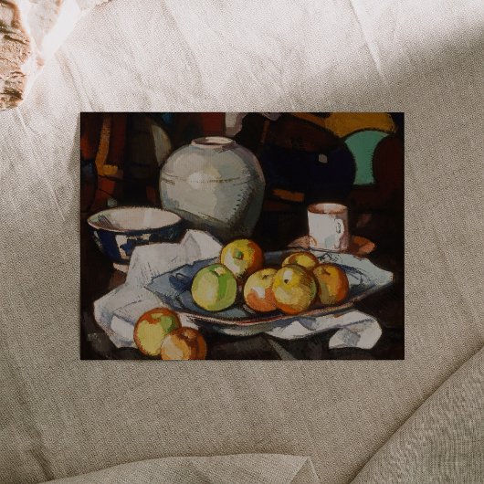 Stilleven, appels en kruik | Samuel John Peploe Briefkaart