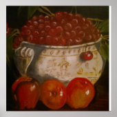 Stilleven Apple Cherry Fruit Bowl Poster (Voorkant)