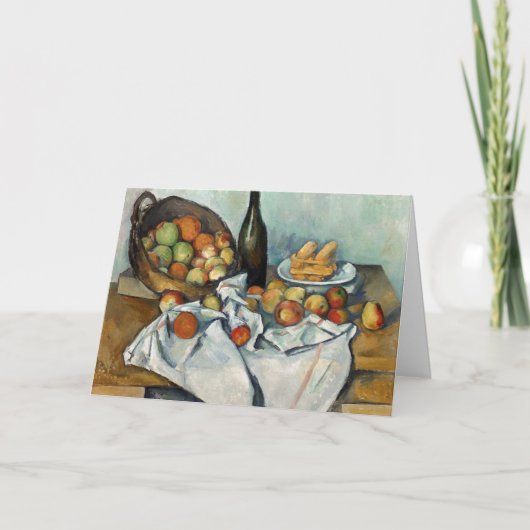 Stilleven Apples Basket Cezanne Painting Art Kaart (Voorkant)