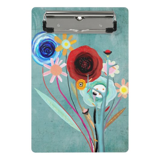 Stilleven Blauwe Bloemen Mini Klembord (Voorkant)