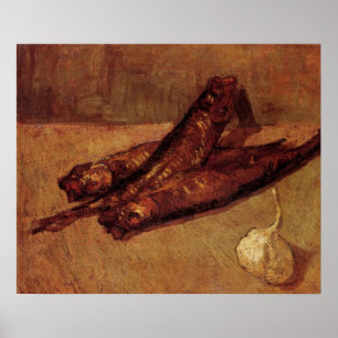 Stilleven Bloaters en Knoflook door Vincent van Go Poster