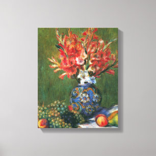 Stilleven Bloemen en Fruit van Pierre Renoir Canvas Afdruk