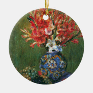 Stilleven Bloemen en Fruit van Pierre Renoir Keramisch Ornament