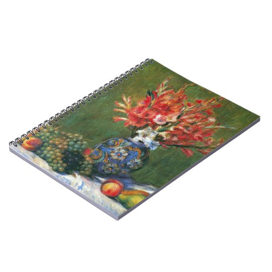 Stilleven Bloemen en Fruit van Pierre Renoir Notitieboek (Linkerzijde)