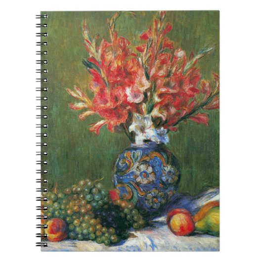 Stilleven Bloemen en Fruit van Pierre Renoir Notitieboek (Voorkant)