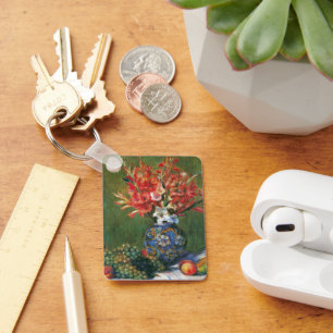 Stilleven Bloemen en Fruit van Pierre Renoir Sleutelhanger