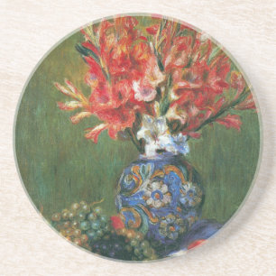 Stilleven Bloemen en Fruit van Pierre Renoir Zandsteen Onderzetter