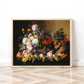 Stilleven bloemen en fruit van Severin Roesen Poster