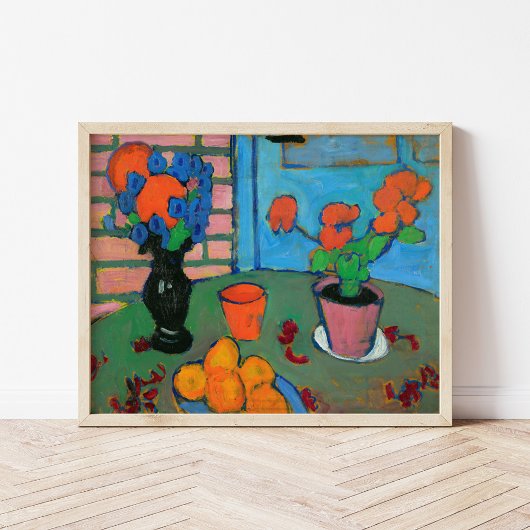 Stilleven Bloemen en Sinaasappels | von Jawlensky Poster