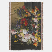 stilleven bloemen en vruchten deken (Voorkant Verticaal)