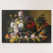 stilleven bloemen en vruchten legpuzzel (Horizontaal)