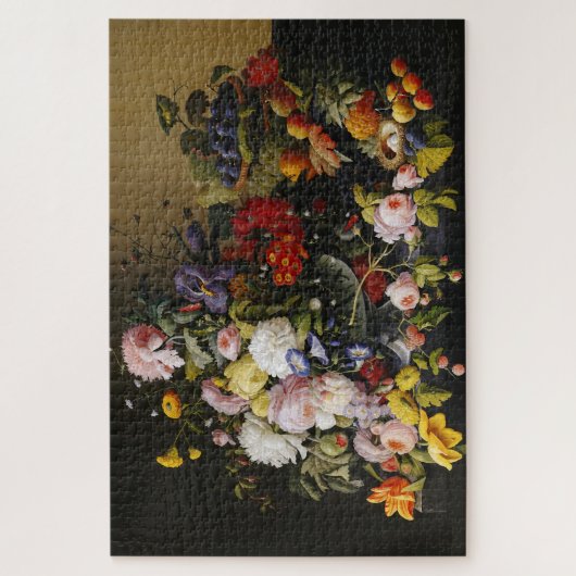 stilleven bloemen en vruchten legpuzzel (Verticaal)