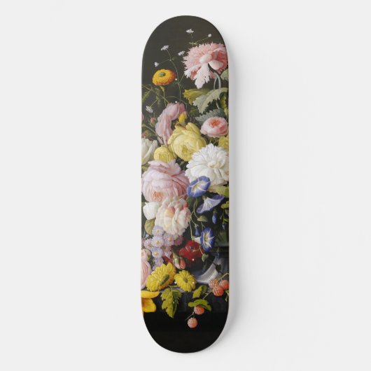 stilleven bloemen en vruchten persoonlijk skateboard (Voorkant)