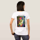 Stilleven Bloemen, Fruit Waterverf van Jan van Os T-shirt (Achterkant volledig)