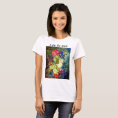 Stilleven Bloemen, Fruit Waterverf van Jan van Os T-shirt (Voorkant volledig)