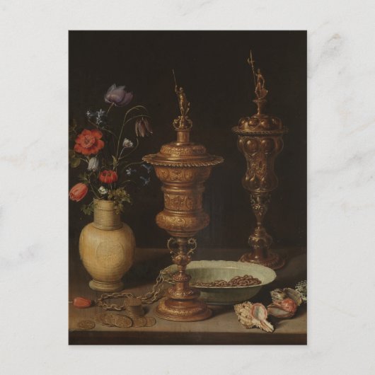 Stilleven bloemen, Gilt Goblet door Clara Peeters Briefkaart (Voorkant)