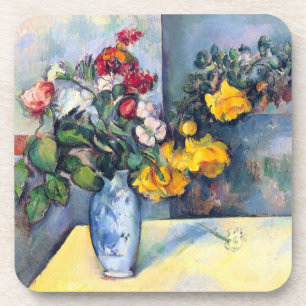 Stilleven Bloemen in een Vaas Door Paul Cezanne Bier Onderzetter