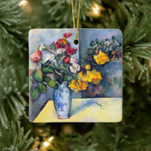 Stilleven Bloemen in een Vaas Door Paul Cezanne Keramisch Ornament