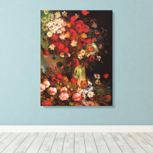 Stilleven Bloemen in een Vaas door Vincent van Gog Canvas Afdruk