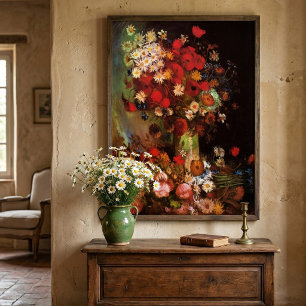 Stilleven Bloemen in een Vaas door Vincent van Gog Poster