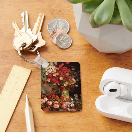 Stilleven Bloemen in een vaas door Vincent van Gog Sleutelhanger (Bureau)