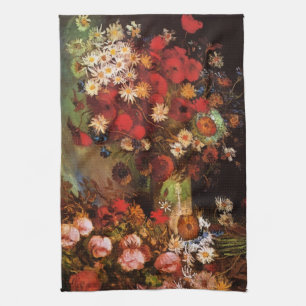 Stilleven Bloemen in een Vaas door Vincent van Gog Theedoek