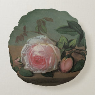 Stilleven Bloemen op een Richel door Otto Ottesen Rond Kussen
