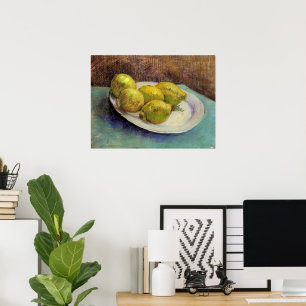 Stilleven Citroenen op een Bord door Vincent van G Poster