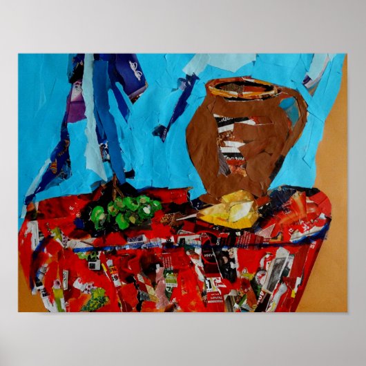 Stilleven collage waarde Poster papier (Voorkant)