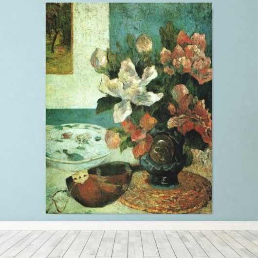 Stilleven door Paul Gauguin Canvas Afdruk (Insitu (Houten vloer))