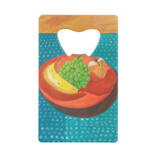 Stilleven - Fruit op de Borden flesopener Creditkaart Flessenopener