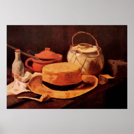 Stilleven Gele Strohoed door Vincent van Gogh Poster (Voorkant)