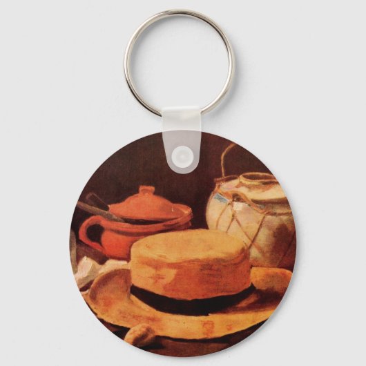 Stilleven Gele Strohoed door Vincent van Gogh Sleutelhanger (Voorkant)