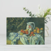Stilleven, gordijn en kan door Paul Cezanne (Staand voorkant)