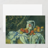 Stilleven, gordijn en kan door Paul Cezanne (Voorkant / Achterkant)
