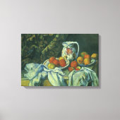 Stilleven, gordijn en kan door Paul Cezanne Canvas Afdruk (Voorkant)