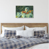 Stilleven, gordijn en kan door Paul Cezanne Canvas Afdruk (Insitu (Slaapkamer))