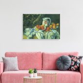 Stilleven, gordijn en kan door Paul Cezanne Canvas Afdruk (Insitu (Woonkamer))