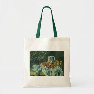Stilleven, gordijn en kan door Paul Cezanne Tote Bag