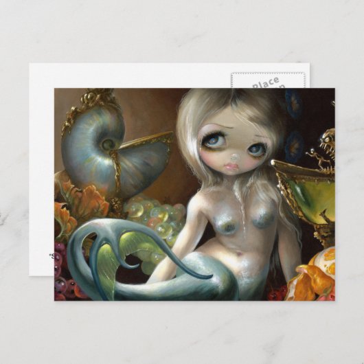 "Stilleven II:  Briefkaart van Zeemeermin (Voorkant / Achterkant)