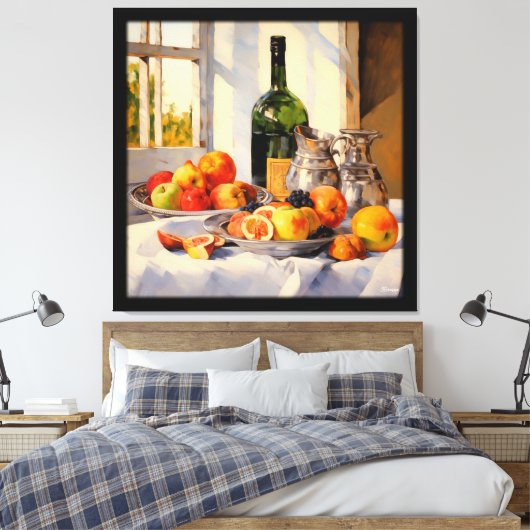 Stilleven impressionisme schilderen Frans Canvas Afdruk (Insitu (Slaapkamer))