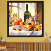 Stilleven impressionisme schilderen Frans Canvas Afdruk (Insitu (Woonkamer))