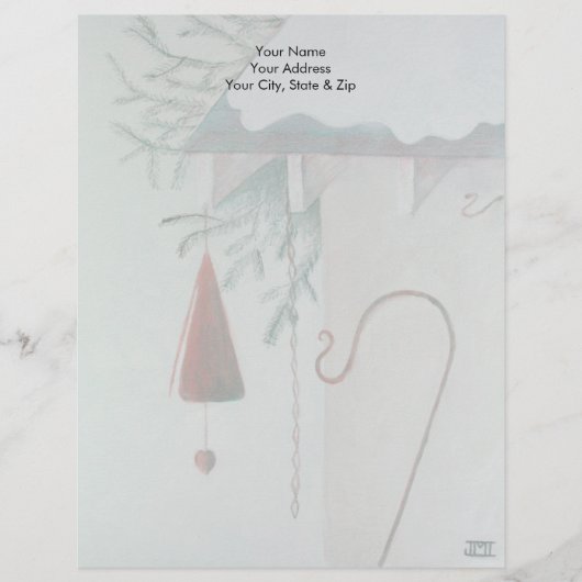 Stilleven in de winter briefhoofd ontwerp (Voorkant)