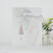 Stilleven in de winter briefhoofd ontwerp (Staand voorkant)