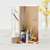 Stilleven in natuurlijk licht kaart (Gele Bloem)