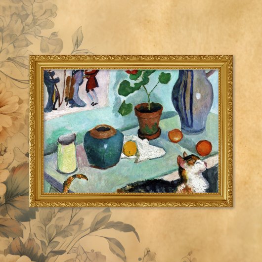 Stilleven Kat August Macke Poster