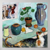 Stilleven kat August Macke Poster (Voorkant)